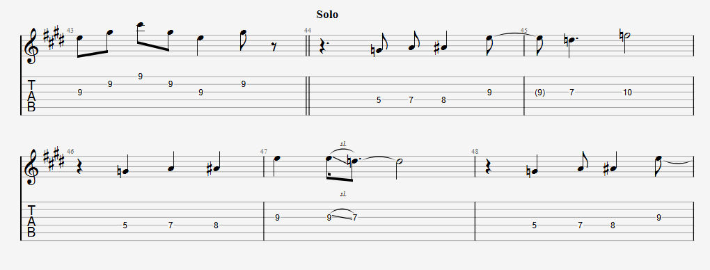 The Beatles "And I Love Her" Guitar Tab