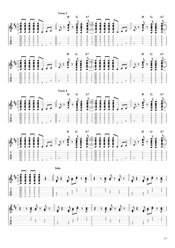 The Beatles "Twist And Shout" Guitar Tab