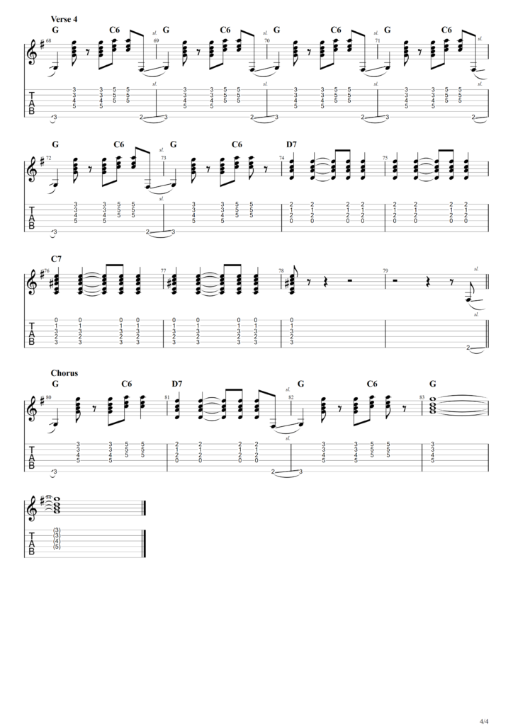 Guitar tab image for The Beatles' "I'll Cry Instead"