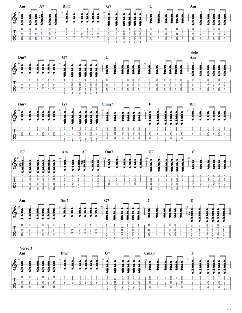 Frank Sinatra "Fly Me To The Moon" Guitar Tab