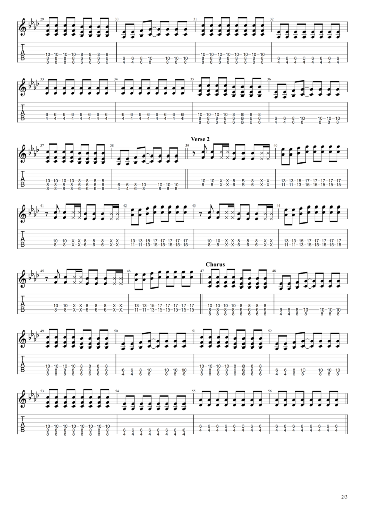 Blur "Song 2" Guitar Tab