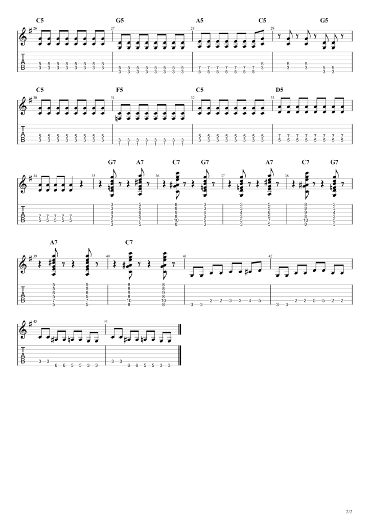 The Beatles "Sgt. Pepper’s Lonely Hearts Club Band" Guitar Tab Image