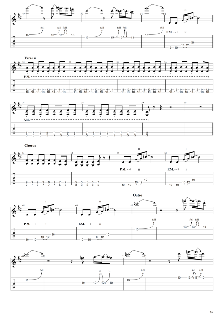 The Beatles "Come Together" Guitar Tab