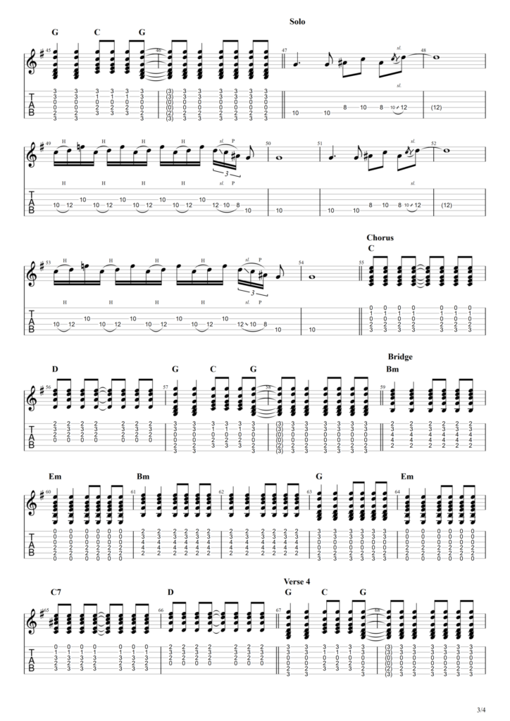 The Beatles "A Hard Day's Night" Guitar Tab