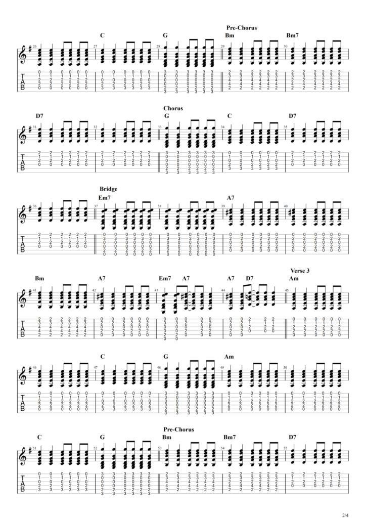 The Beatles "You Like Me Too Much" Guitar Tab