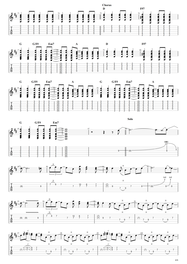 Oasis "Stay Young" Guitar Tab
