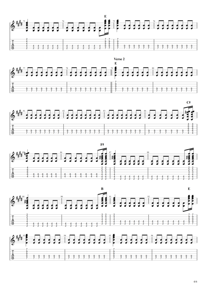 Sid Vicious "My Way" Guitar Tab