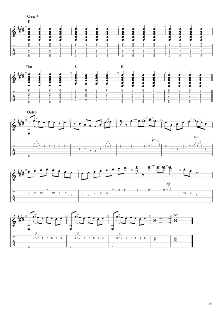 The Beatles "And Your Bird Can Sing" Guitar Tab