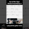 Eye Of The Tiger (Theme From Rocky 3) Guitar Tab