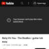 Baby It's You - The Beatles | guitar tab easy - YouTube