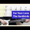 The Yardbirds - For Your Love Guitar Cover With Tab